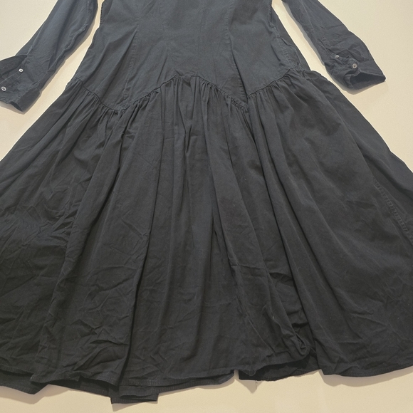 Polo Ralph Lauren Black Long Sleeve Dress Casual Collared Size XL - Picture 9 of 10